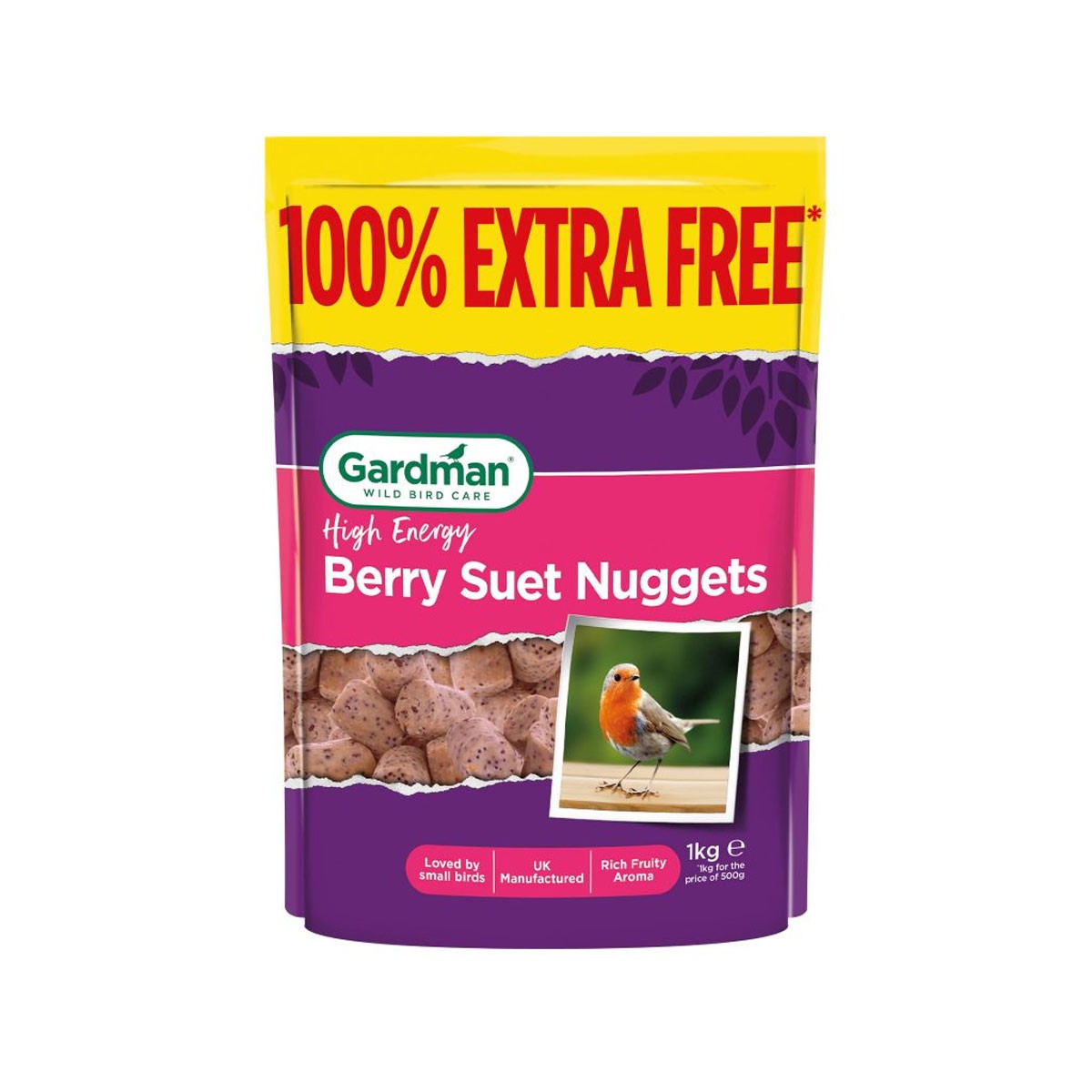 Gardman Berry Suet Nuggets -  500g  + 500g Free