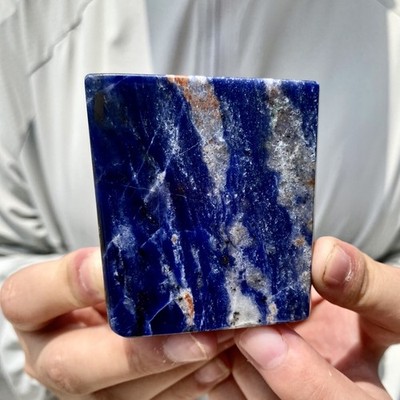 170G Natural Blue patterned stone Crystal Specimen Cutting crystal blocks