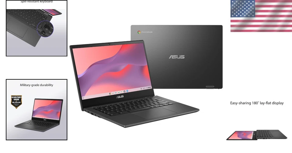 Chromebook CM14 Laptop, 14" HD Anti-Glare Display - Image 2 of 4