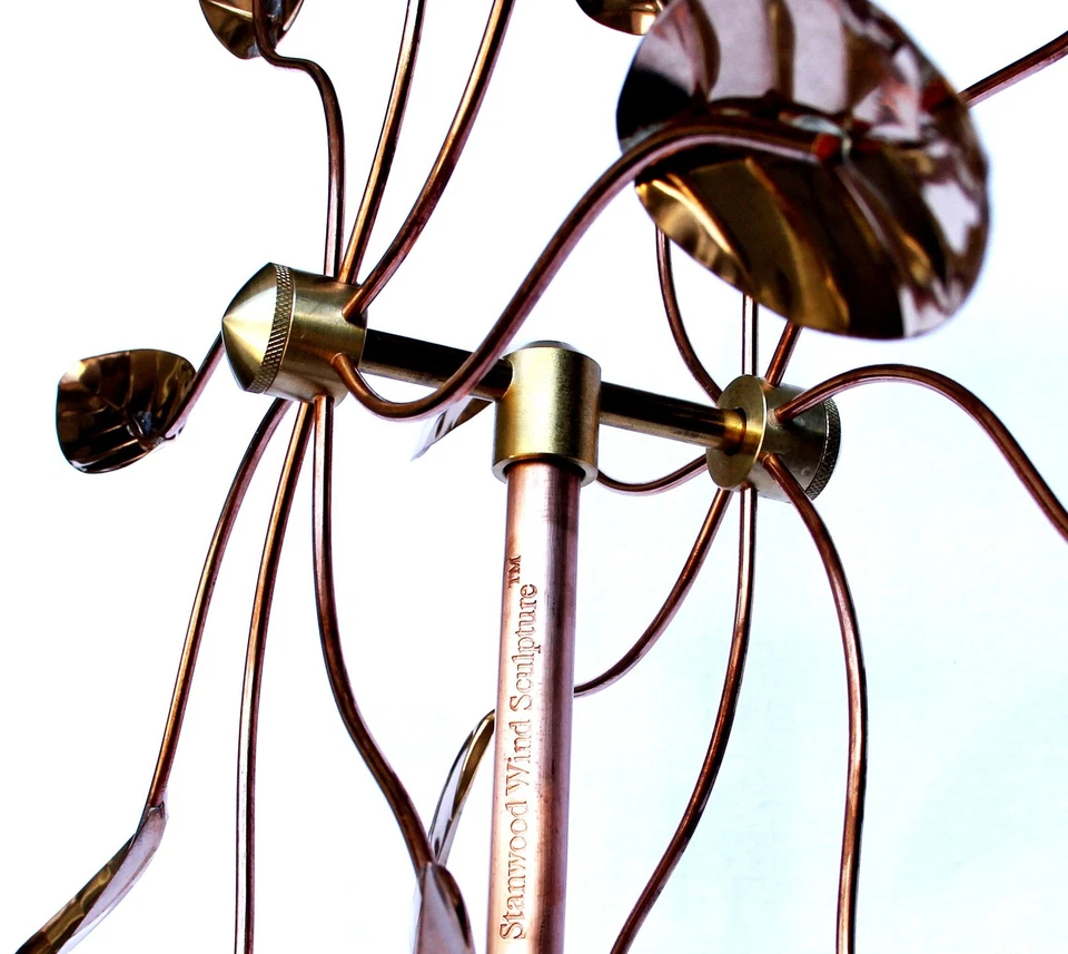 Escultura de viento de Stanwood escultura de viento de cobre cinético, doble giro giratorio... Foto 3 de 4