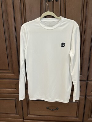 Womens/Mens Unisex Royal Caribbean White Rash Guard Sunshirt Small NWOT Nautical