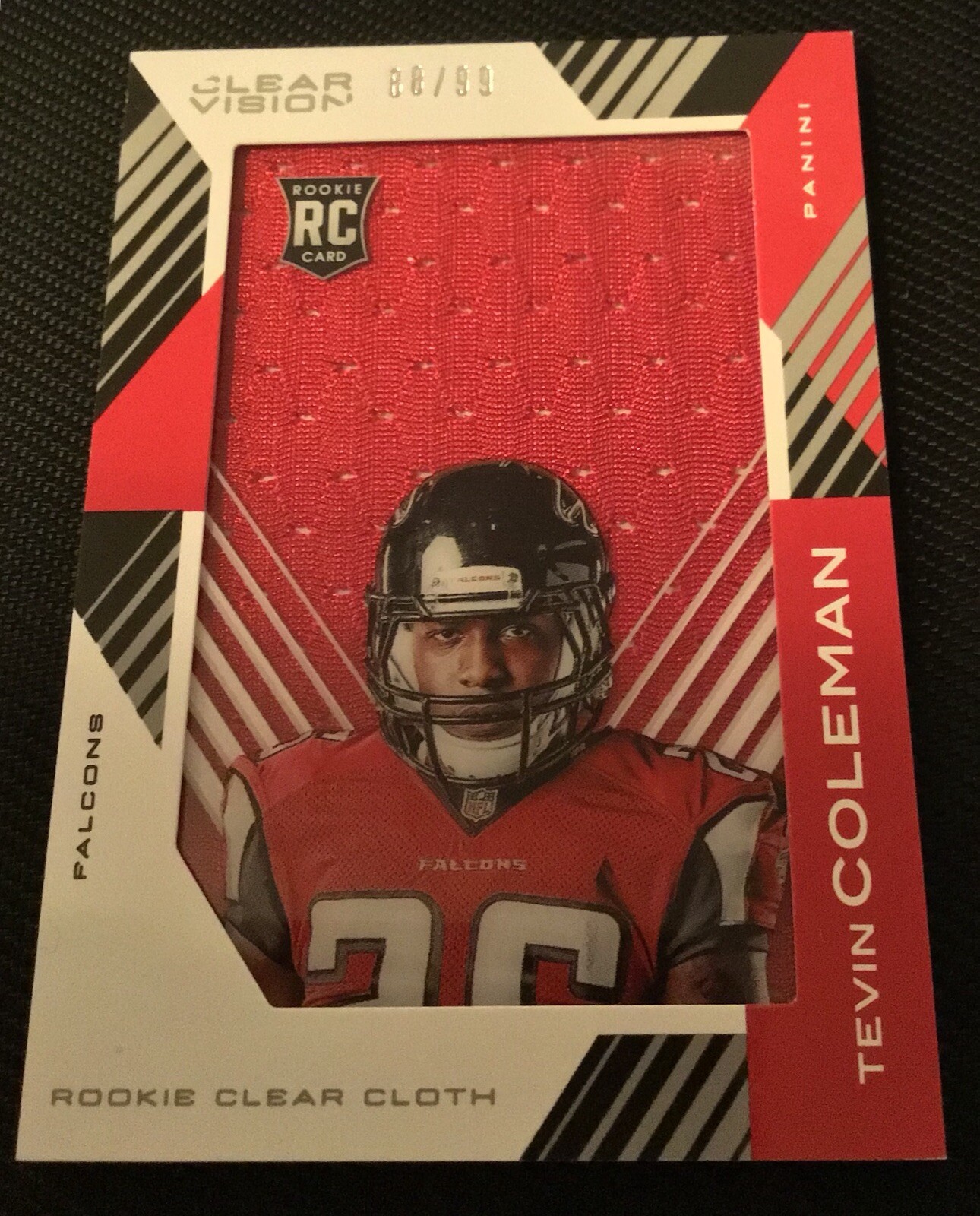 TEVIN COLEMAN AUTHENTIC CERTIFIED GAME USED JERSEY CARD ATLANTA FALCONS 88/99