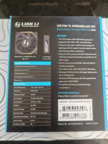 Lian Li Uni FAN TL Wireless LCD 120cm Triple Pack-ARGB - Photo 4/5