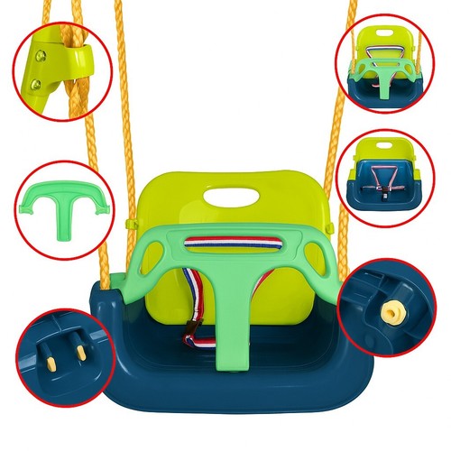 KRUMAD 3in1 Babyschaukel Outdoor Kinderschaukel bis 30 kg Mint Wetterfest - Bild 2 von 9