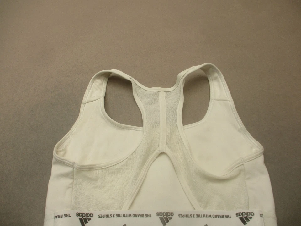 ADIDAS Size S Womens White Unlined Wireless Pull On Racer Back Sports Bra 10A - Изображение 4 из 4