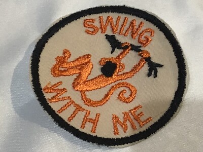 Vintage Monkey SWING WITH ME Patch 3  Cotton Stitched Embroidered OG New NOS xxx
