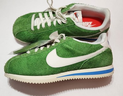 nike cortez green suede