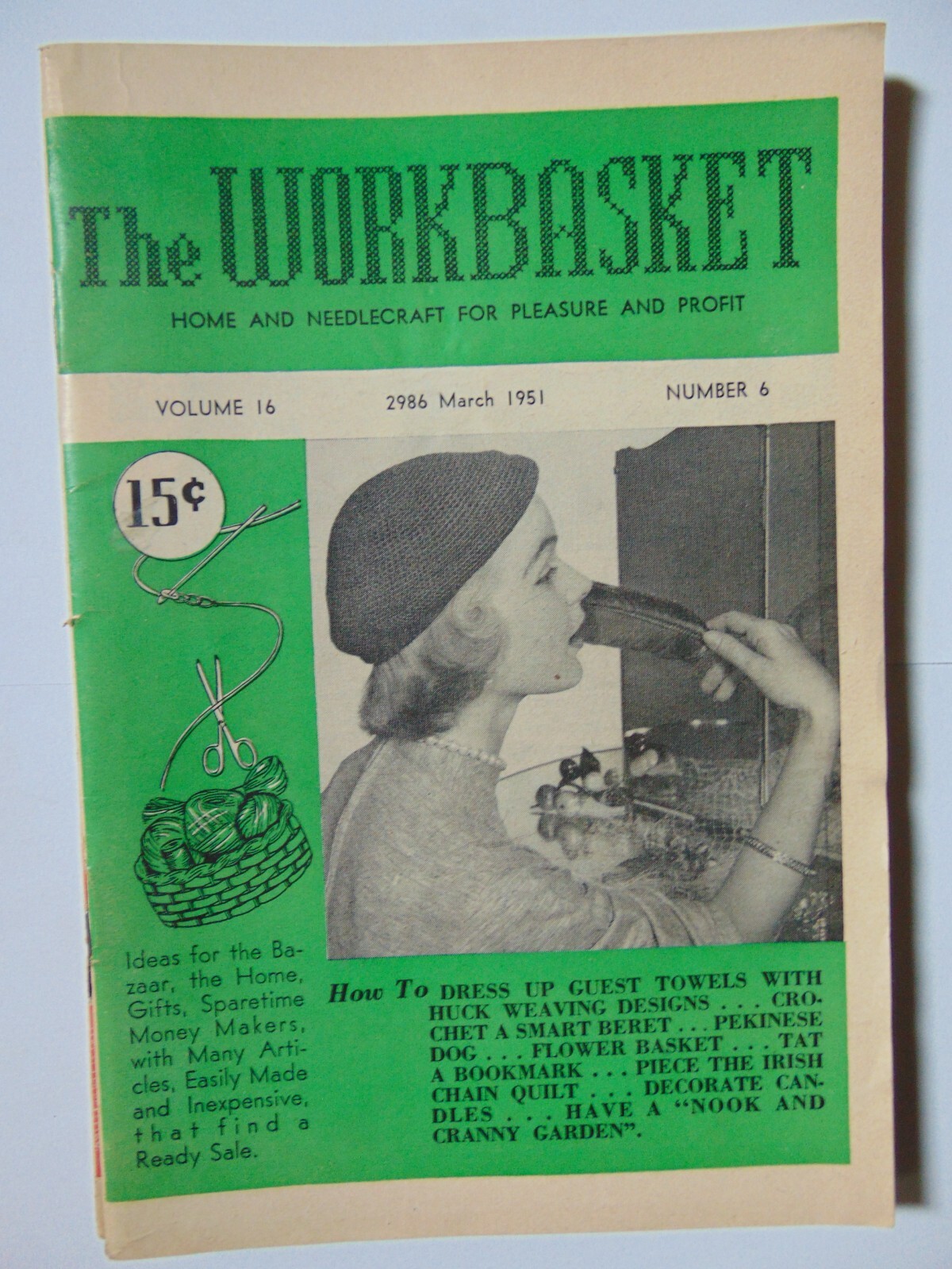 The Workbasket Magazine Knit Crochet March 1951 Vol 16 Number 6