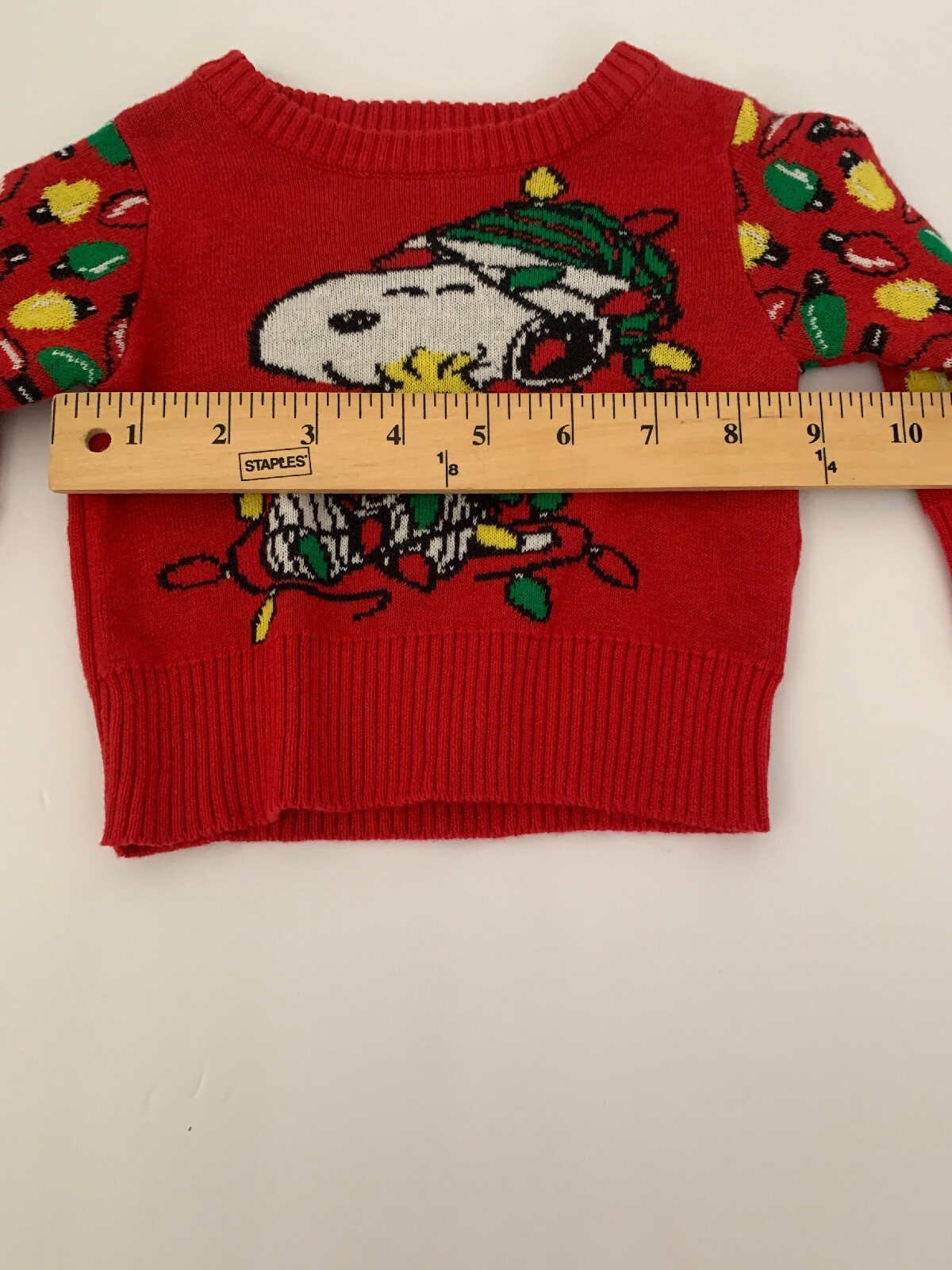 NWT Newborn Baby Snoopy & Woodstock Christmas Holiday Knit Sweater Red ...