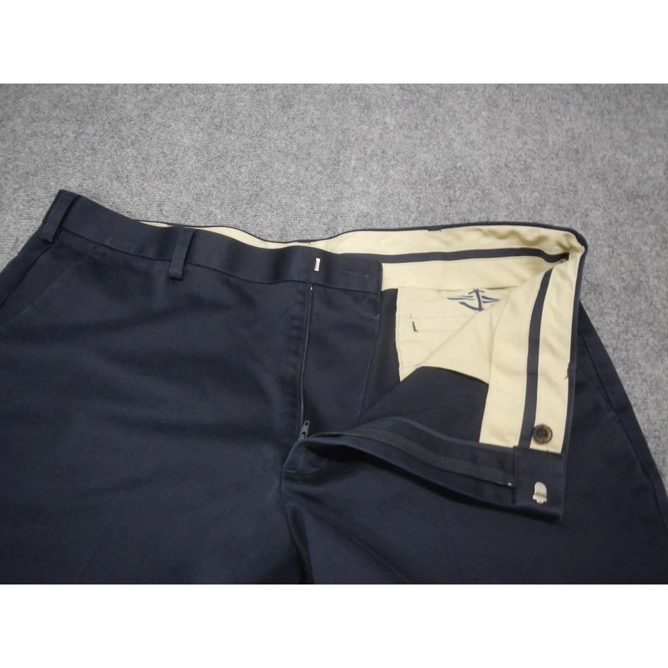 Dockers Classic Fit Chino Pants Men's 40x32 Flat Front Blue 100% Cotton - Image 3 of 4
