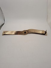 Vintage 1990s Gold Medalion Gold Metal Stretch Belt Ladies Snake/ Fish Scale