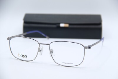 NEW HUGO BOSS 1362/F R81 SILVER PURPLE AUTHENTIC EYEGLASSES W/CASE 56-17
