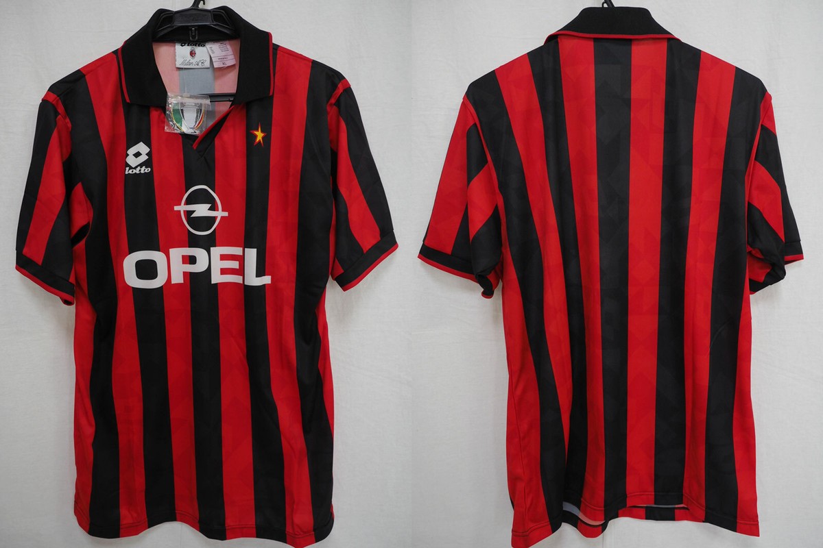 1994-1995 AC Milan Rossoneri ACM Jersey Shirt Maglia Home Opel