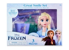 Disney Frozen Great Smile 3 Piece Set Toothbrush, Rinse Cup & Holders. NEW!
