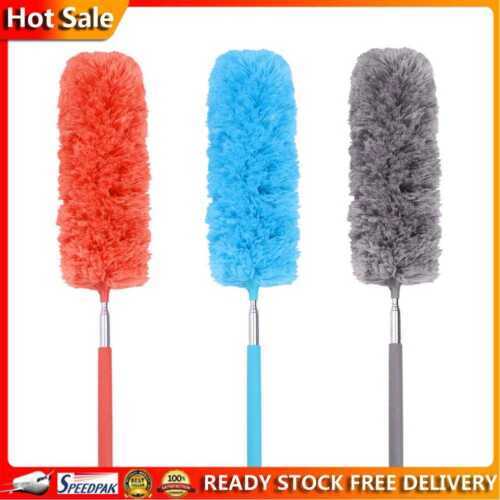 Plumero Extensible De Plumas De Avestruz Artificial - 39-115 Cm, Suave, Reutilizable, Antiestático, Para Limpieza Del Hogar