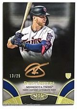 2021 Topps Tier One Ryan Jeffers RC Bronze Ink Rookie 13/25 TWINS