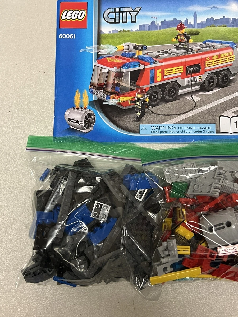 100% Complete RARE & RETIRED LEGO City 60061 Airport Fire Truck 2014  Instrutions