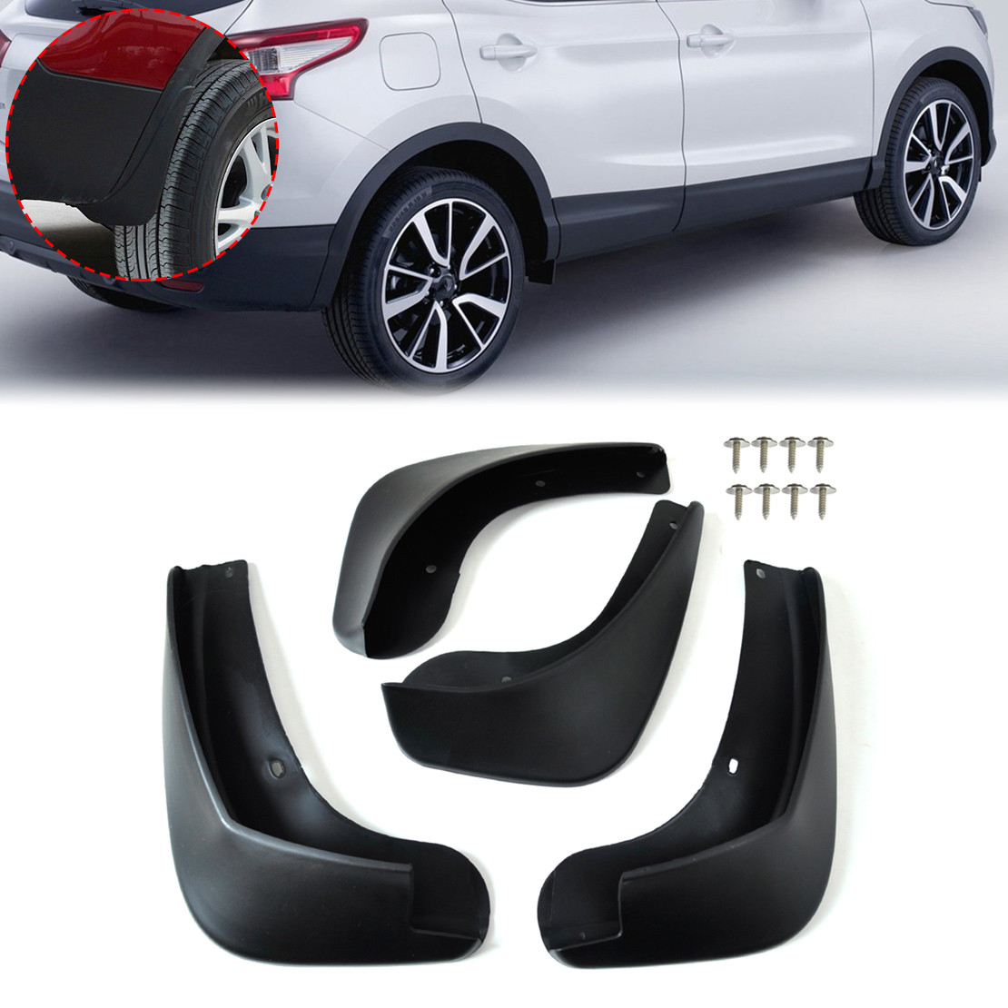 Fit For NISSAN QASHQAI 20072013 MUD FLAPS SPLASH GUARDS eBay