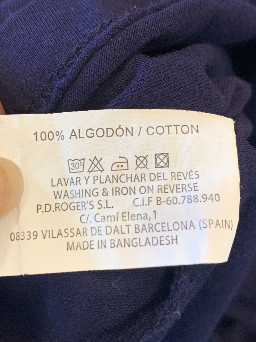 FCB Barcelona 1899 Soccer Football Shirt Crew Neck T-Shirt Blue