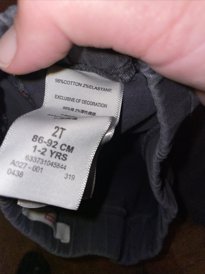 Levi's Grey Joggers Pants Boys Size 2t Elastic Cuffs Cotton eBay