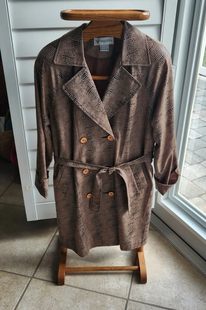 VALENTINO Cappotto da donna vintage Valentina marrone stampa nero taglia unica più adatto