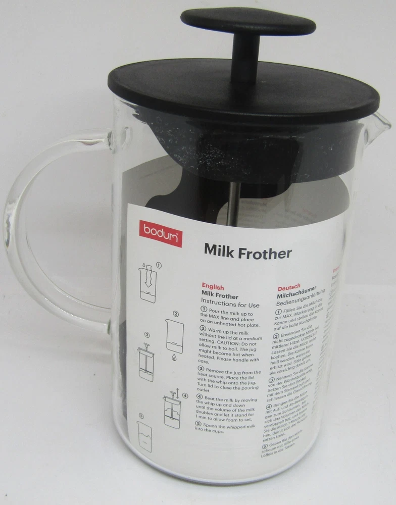 Milk Frother - Bodum Latteo 8 oz Manual Milk Frother - Black