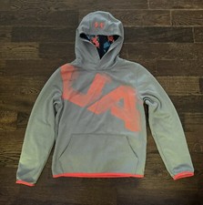 Kids YXL Under Armour Cold Gear Loose Fit Lightweight Hoodie Gray
