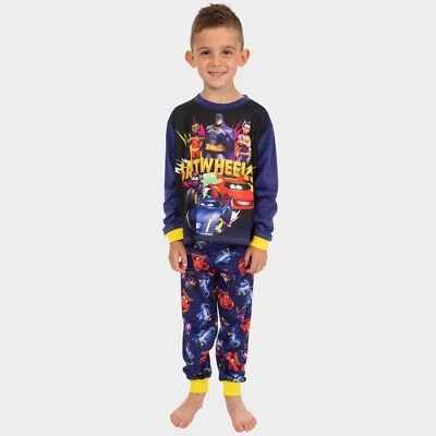 DC COMICS Pijamas Batwheels | Pijamas para niños | Pijamas Batimóvil para niños | Pijamas Batman