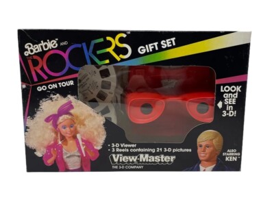 VTG 1986 Barbie And The Rockers View-Master 3-D Gift Set Viewer and 3 Reels Nice