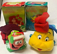 McDonald's 1989 Disney's The Little Mermaid Sebastian Flounder Plush Ornaments