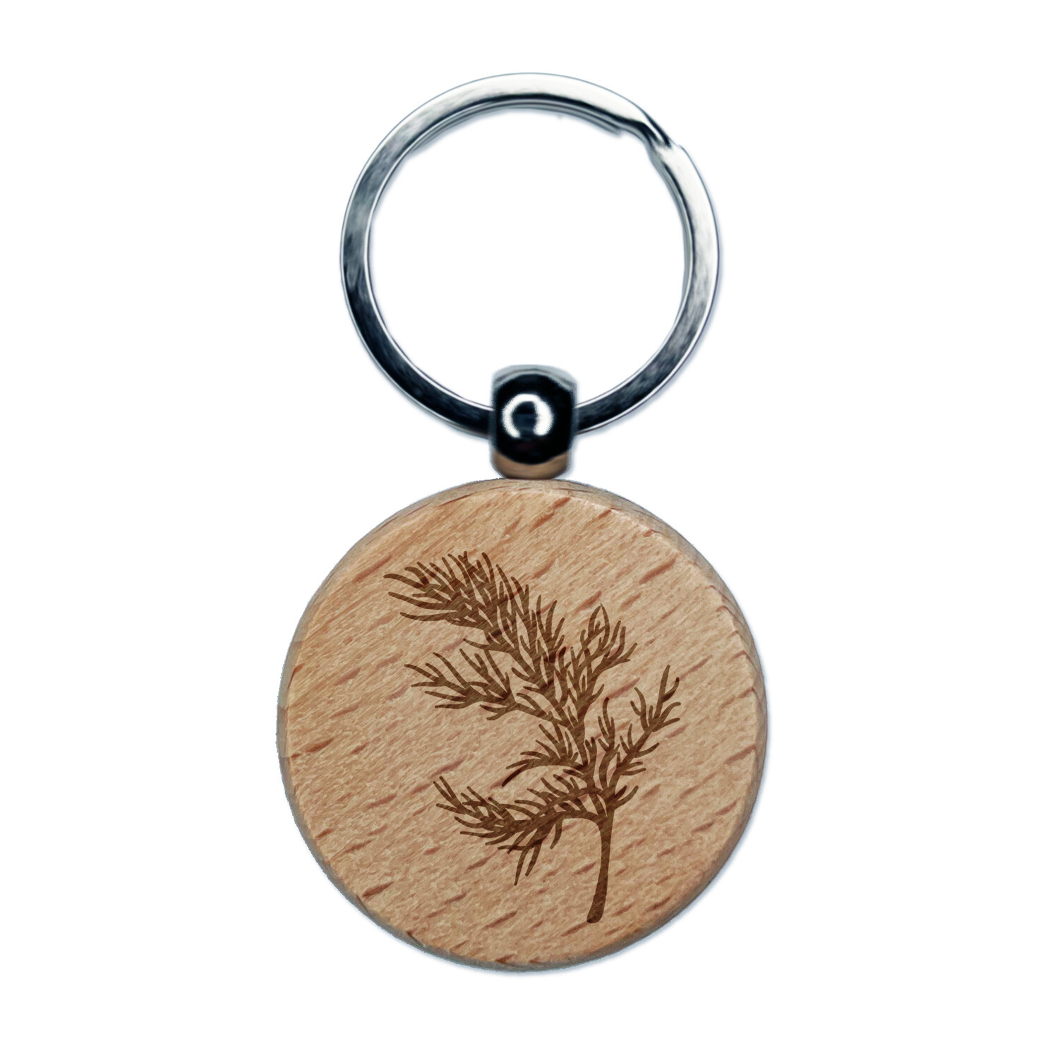 Dill Herb Plant Engraved Wooden Keychain Charm Tag  