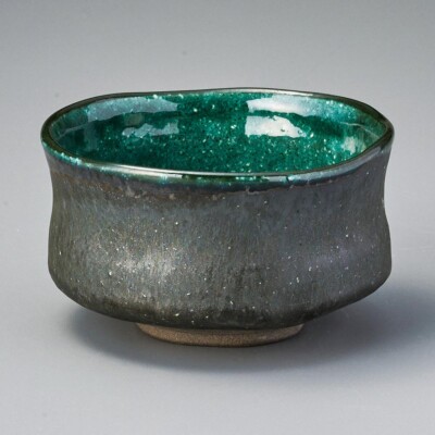 Japanese Tea Ceremony Matcha Tea Bowl AONODOKUTSU Blue Grotto 4.9''×2.8'' MINOYAKI