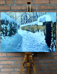 Mid. East Nostalgia Hand-Painting Feat. "A Snowy Day in Kouche Bagh"