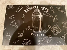 🔥Barware 9-piece Cocktail Maker Party Set, Brand New Never Used, Bar Top Nice!