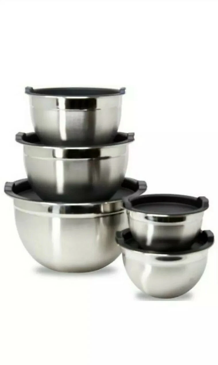 Whysko Meal Prep Stainless Steel Mixing Bowls Set Airtight Lids (10-Piece) (HG3)
Opens in a new wind