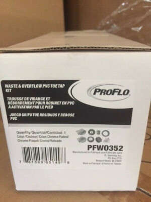 PROFLO PFW0352 Plastic Tub Drain and Overflow Elbows - Chrome (NEW)
