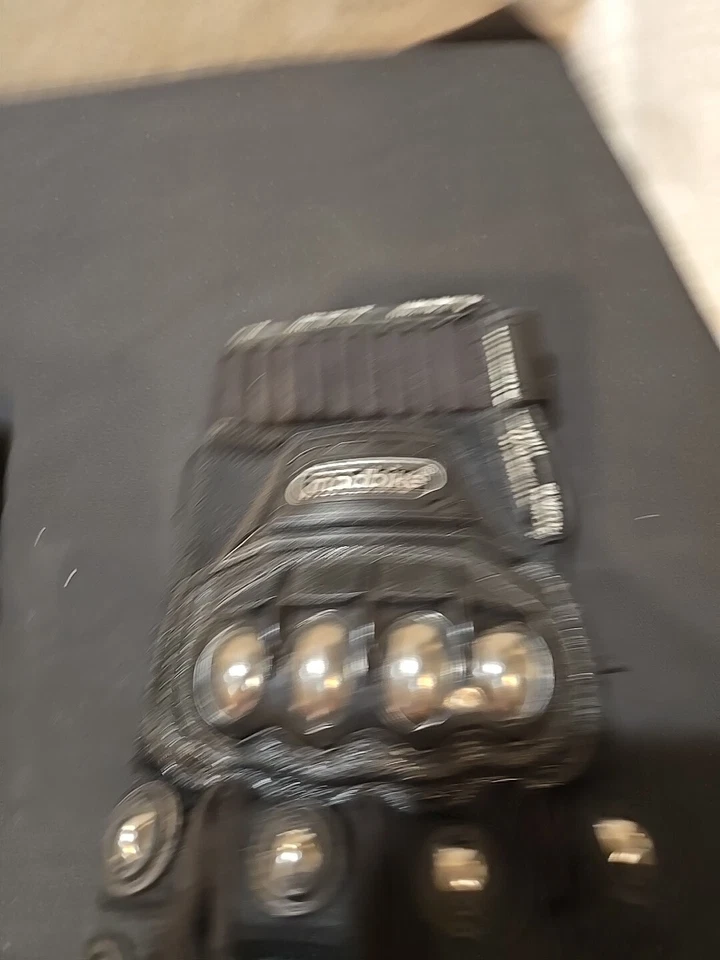Guantes de moto Madbike para adultos guante de carreras de motocicletas negro XL Foto 4 de 4
