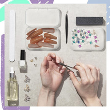 6 Packs Rectangle Small Clear Plastic Storage Containers Box Case with Hinged...