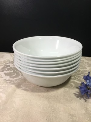 Corelle by Corning White Cereal/Soup Bowls 6.25  ! Set of 7 !