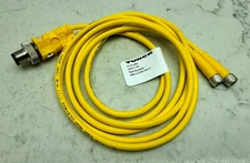 Turck VBRS 4.4-2PKG 3M-1/1 Cordset Splitter M12 Male to 2x M8 Female 1m New