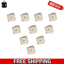 Versatile 19mm Silver Magnetic Snaps - 10 Sets Sew-in Plum Blossom Button Clasps