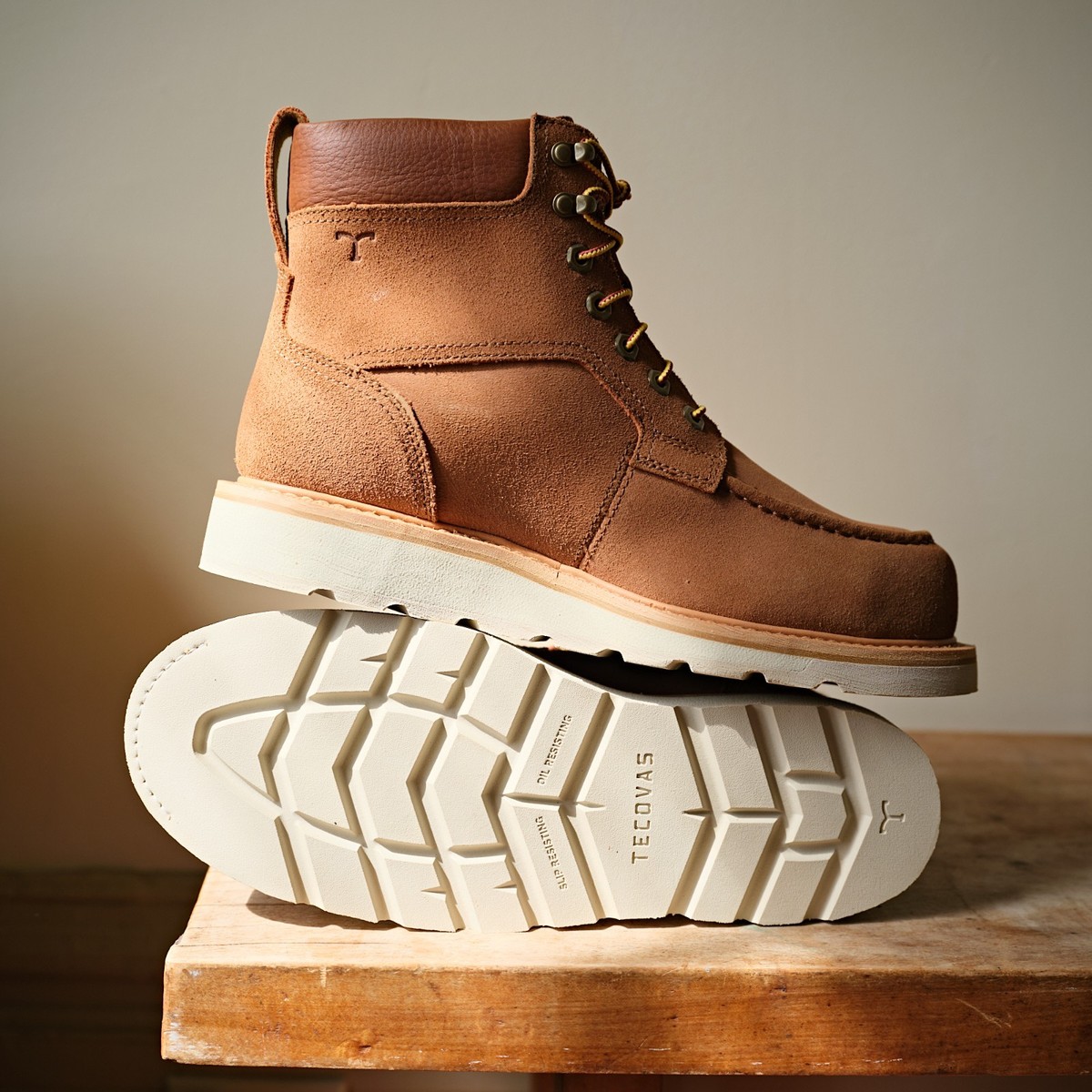 NEW Tecovas The Longhaul Waterproof Composite Toe Waterproof Boot 11D M10083WLB The LongHaul Moc Toe Work Boot - Brown cowhide | Tecovas main image 4