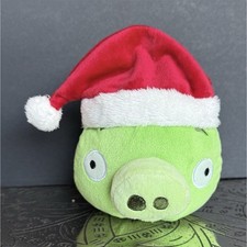 Angry Birds Minion Pig Collector's Edition Plush Santa Hat Green Red 2011