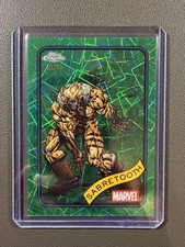 2025 Topps Chrome Marvel #92 Sabretooth Hulk Green Lazer Refractor #19/99