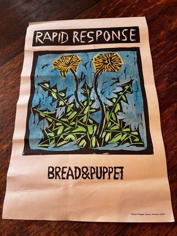Bread & puppet Poster 11/17 Rapid Response
