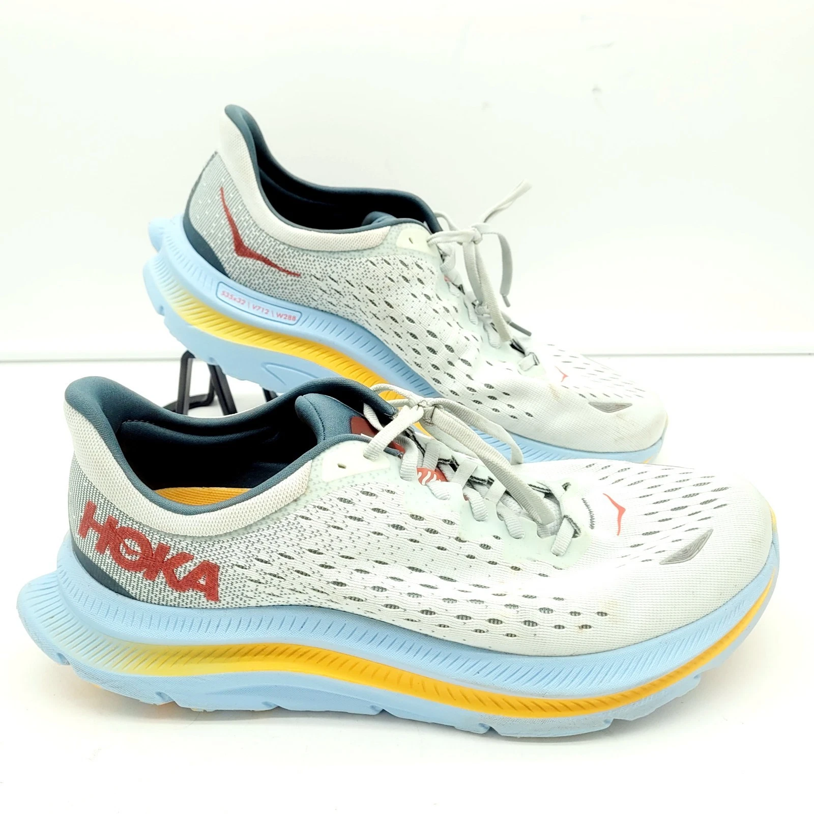 Hoka One One Kawana Mens Running Shoes Sz 10.5D Ice Flow / Goblin Blue 1123163