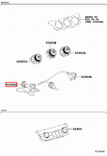 Genuine Hilux KUN25 KUN16 KUN15 KUN10 GGN25 Dash Heater Direction Control Cable - Picture 18 of 20