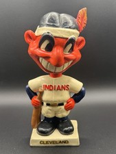 1960s Nodder Chief Wahoo MLB Cleveland Indians WHITE SQUARE BASE RARE