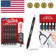 S-Gel Pens, Medium Point 0.7mm, Assorted Ink Colors, 8 Count - Ideal for Writ...