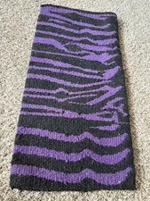 Tough 1 Zebra Western Saddle Blanket 34x36 Wool Purple